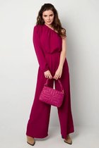 Jumpsuit één schouder - lente/zomer - dames - rood - maat L