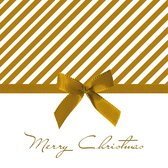 Ambiente kerst thema servetten - 20x st - 33 x 33 cm - goud - Merry Christmas