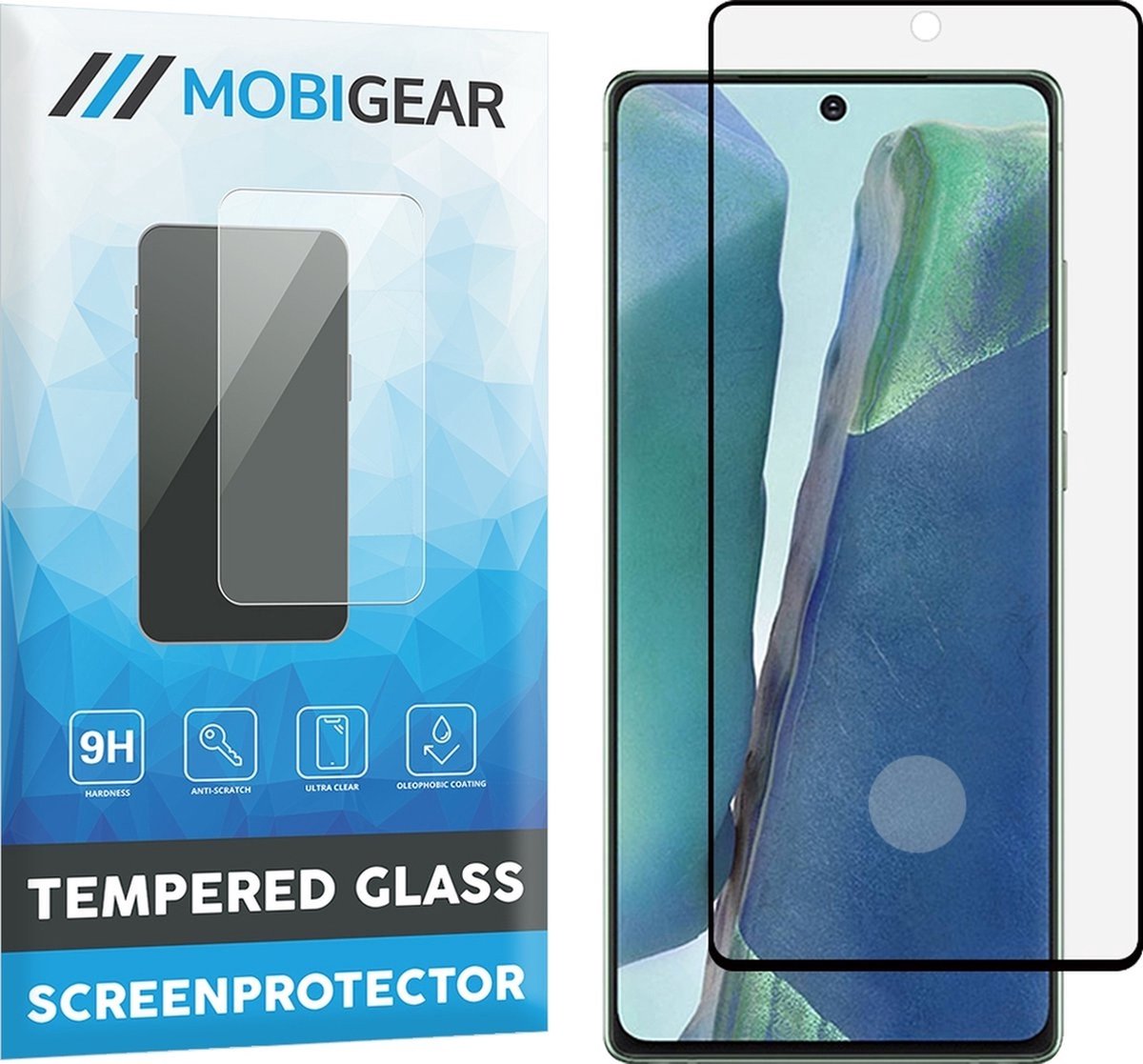Mobigear Screenprotector geschikt voor Samsung Galaxy Note 20 Glazen | Mobigear Premium Screenprotector - Case Friendly - Zwart