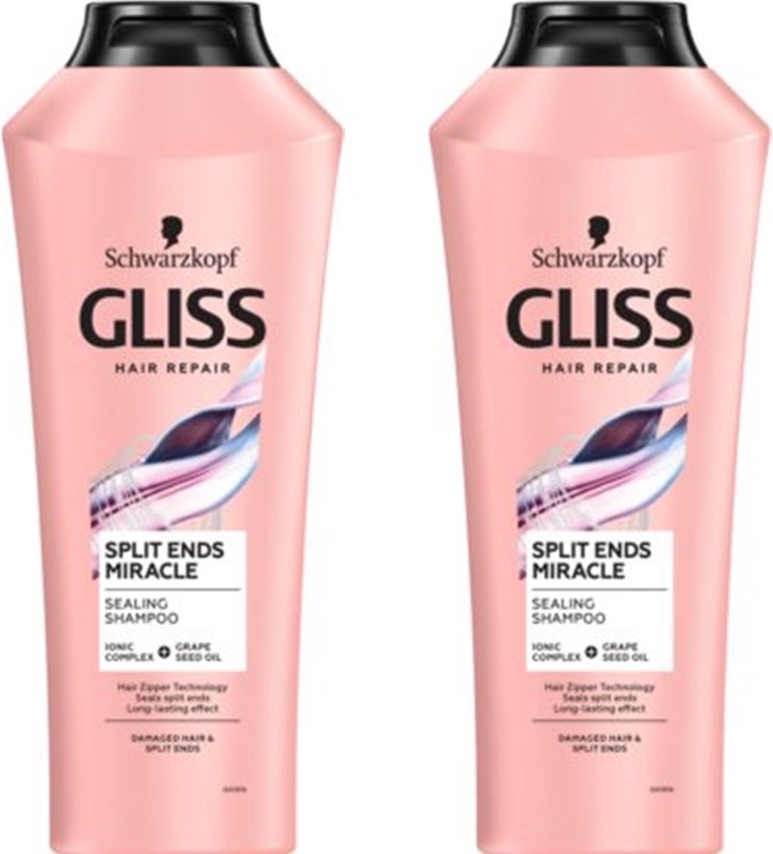 Gliss Kur - Shampoo - Split Hair Miracle - 370ml x 2