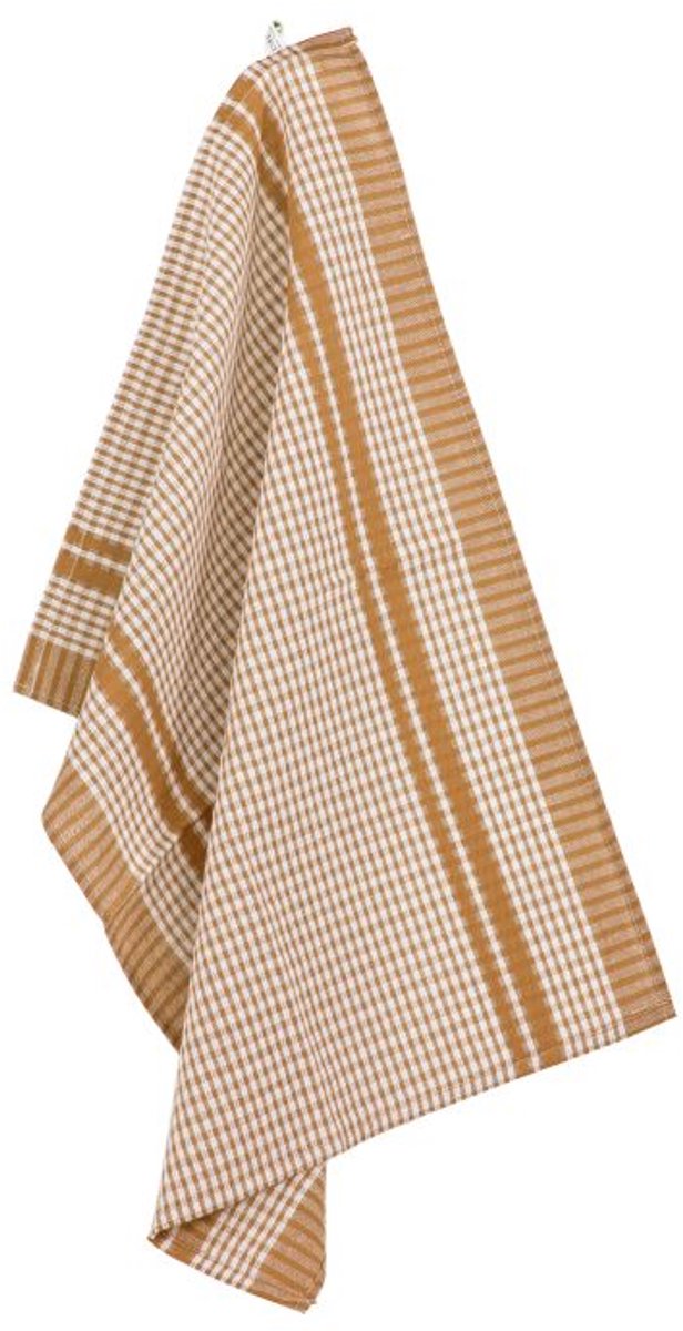 Tiseco Home Studio - Keukenhanddoek WAFFLE - SET/8 - 100% katoenwafel - ultra-absorberend - sneldrogend- duurzaam materiaal - 50x70 cm - Camel