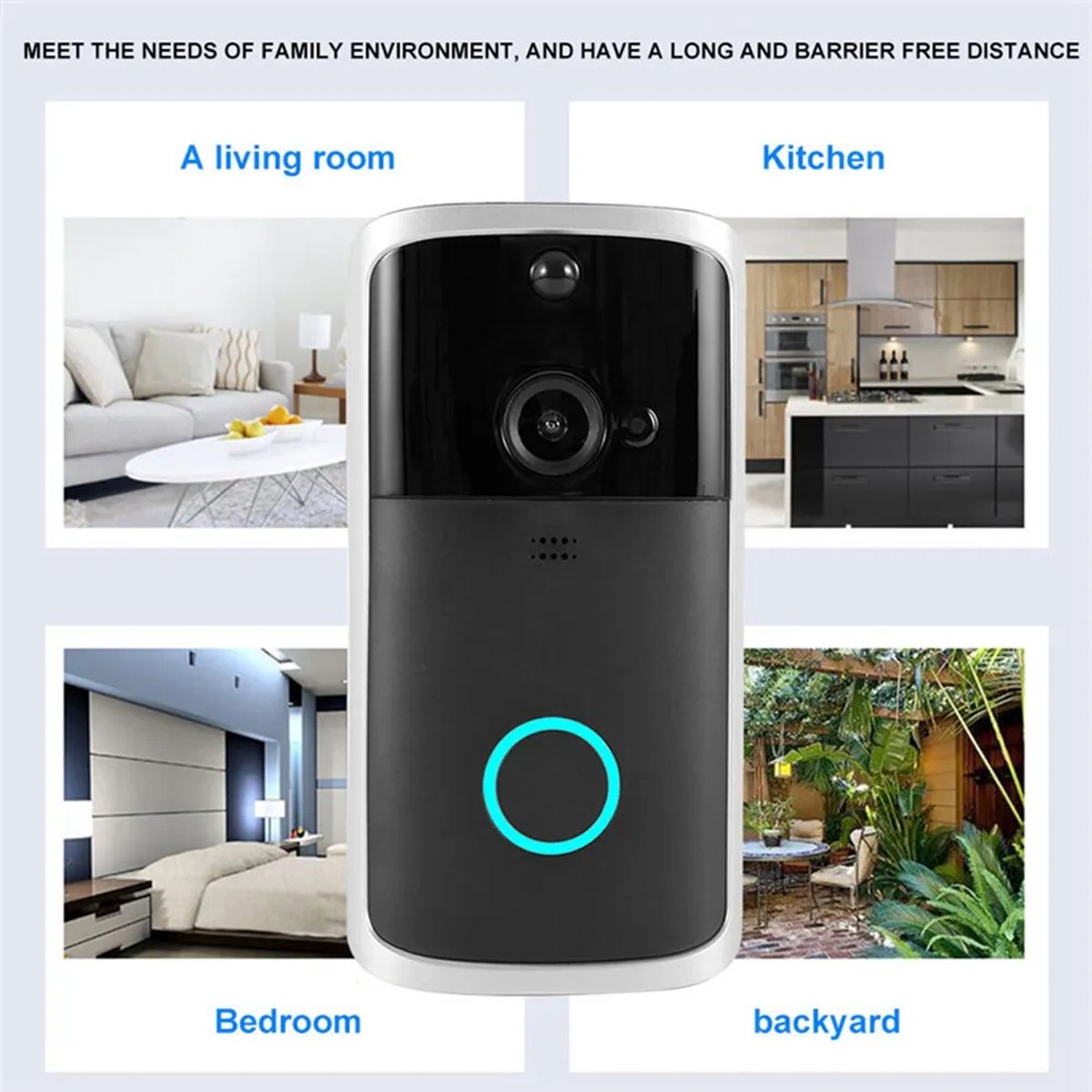 Video Deurbel - Draadloze Deurbel - Smart Wifi - Camera - Deurtelefoon - Intercom - Met Bewegingsdetectie - Waterdicht - Voor Home Security