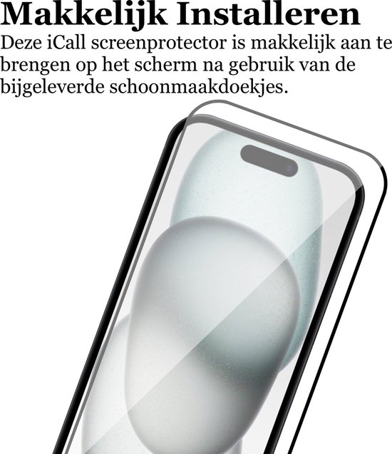 Installation facile : protecteur d'écran iCall facile à appliquer avec les lingettes de nettoyage incluses.
