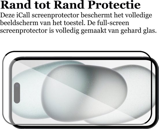 Protection bord à bord : protecteur d'écran iCall en verre trempé pour l'écran complet du téléphone.