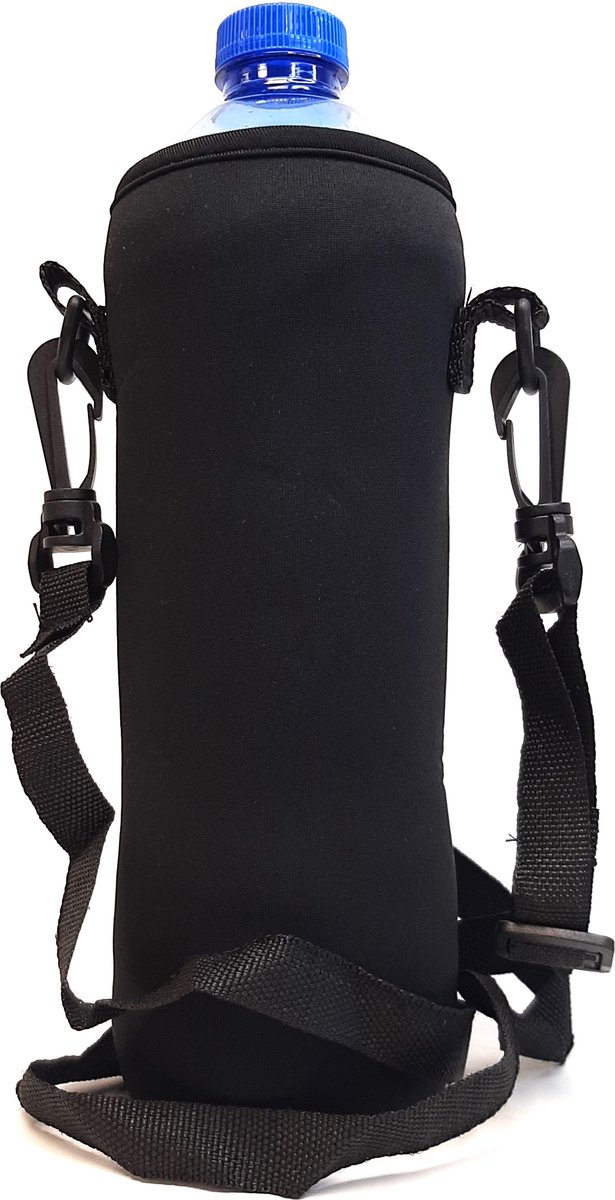Eizook Koelhoud tas - 75cl - 1 liter fles - Zwart - Drinkfleshouder - Wandelen - Outdoor