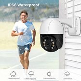 Caméra de sécurité IP - Caméra de surveillance - Sans fil - Wifi - Zoom numérique 4x + Carte SD 64 GB - Wit - Intérieur/Extérieur - Caméra de surveillance