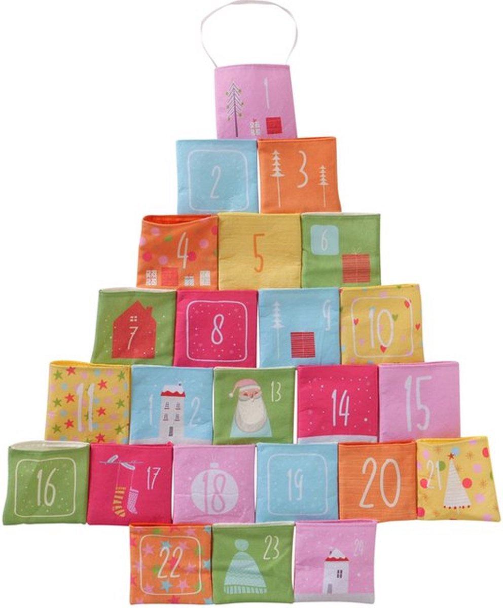 Adventkalender Halmstad - Katoen - 67 centimeter hoogte