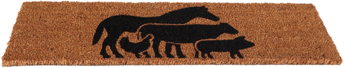 Esschert Design - Deurmat 'Boerderijdieren' (75cm x 25cm)