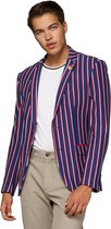OppoSuits Deluxe Supportswear - Cheer Stripes  - Heren Blazer - Amerika - Cobalt Blue - Maat EU 56