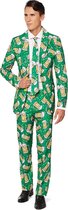 Suitmeister - Boeren Tirol & Oktoberfest Kostuum - Meer Bier Hier - Man - Groen - Maat 56-58 - Bierfeest - Verkleedkleding
