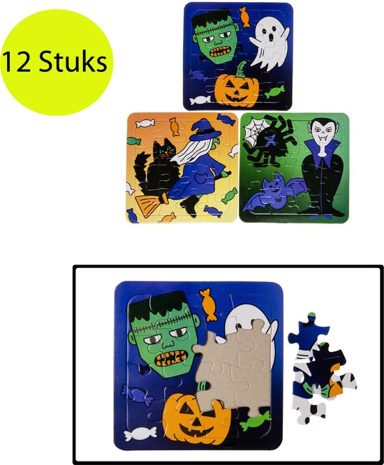 LG 12x Halloween Puzzel - Puzzels - Legpuzzels - STEM - Educatief - Voor  Kinderen - Speelgoed - Traktatie voor Kinderen | bol.com