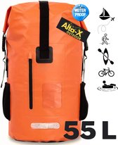 Alta-X outdoor - Waterdichte Rolltop Rugzak Premium inhoud 55L tot 100L Aanpasbaar Waterdichte Dry Bag Rugzak, Dry Bag, Perfect voor Varen/Kajakken/Wandelen/Kanoën, Vissen, Raften/Zwemmen/Kamperen