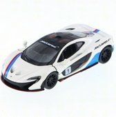 McLaren P1 (Wit/Blauw) (12 cm) 1/36 Kinsmart [Modelauto - Schaalmodel - Miniatuurauto]