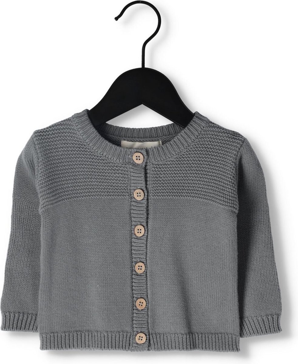 Quincy Mae Knit Cardigan Truien & Vesten Baby - Sweater - Hoodie - Vest- Blauw - Maat 12-18M