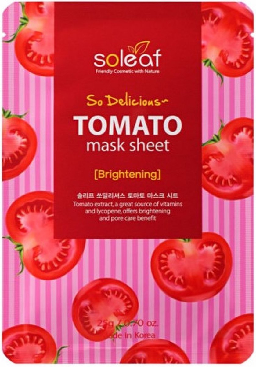 Soleaf Tomato Brightening So Delicious Mask Sheet 25 G