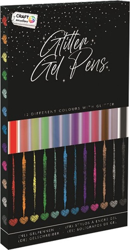 12 Glitter Coloring Gel Pens; Adult Coloring Books, Drawing, Bible Study, Planner, Scrapbooking, Art, Diary Gel Pens 0.8mm - België