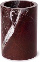 Marmer wijnkoeler/vaas rood - MOOISA - marmer vaas - marmer wijnkoeler - Ø12x18cm - wijnhouder - rond marmer dienblad - vierkant marmer dienblad - decoratie schaal - tapasplank - serveerplank