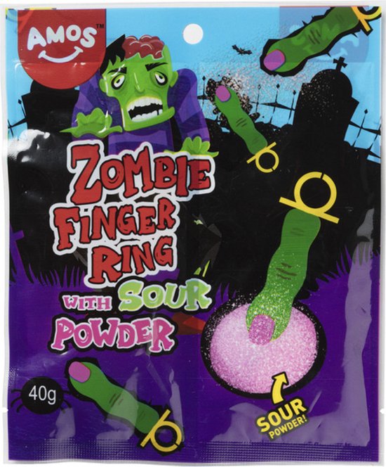Halloween zombie finger lolly