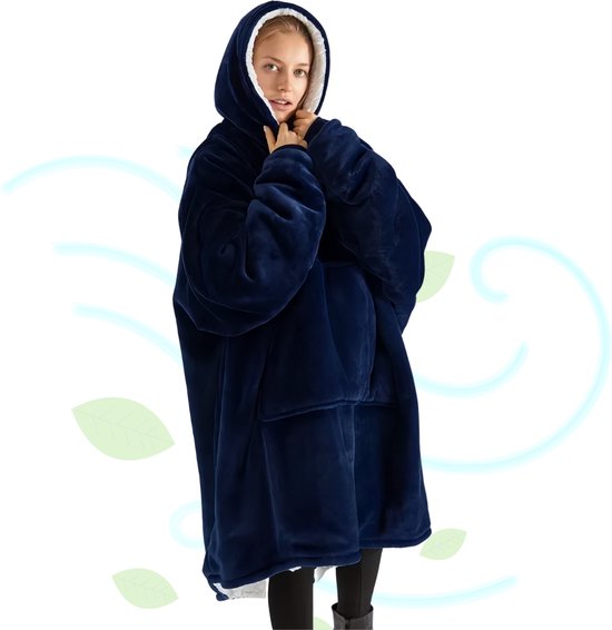 Arvona Oversized Snuggle Hoodie Deluxe Snuggie Hoodie Deken Plaid