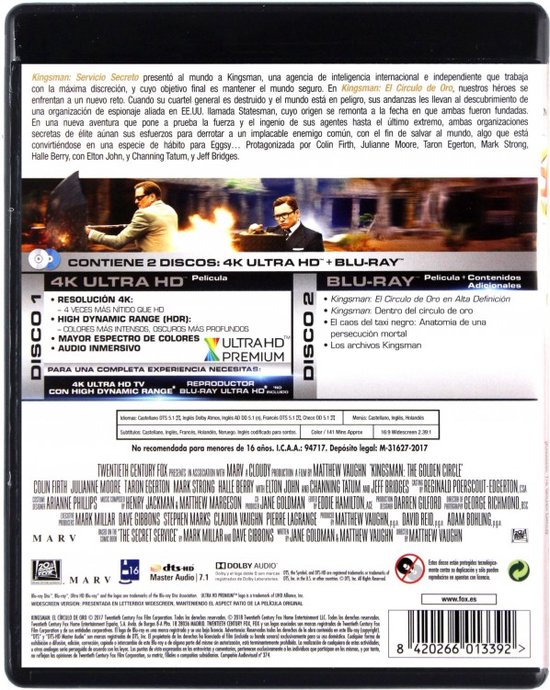 Kingsman: The Golden Circle [Blu-Ray 4K]+[Blu-Ray] - 