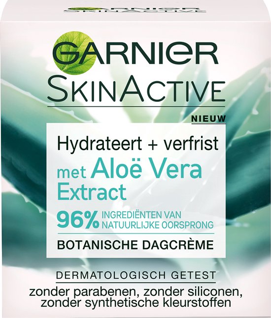 Garnier SkinActive Botanische Dagcrème met Aloë Vera Extract - Hydraterende Dagcrème voor ieder huidtype - 50 ml