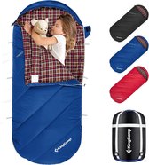 XL slaapzak campingslaapzak 3 seizoenen oversized voor volwassenen outdoor rugzakreizen, wandelen, licht voor binnen en buiten
