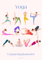 Yoga Verjaardagskalender - Exclusieve Illustraties - Kalender - Wandkalender - Maandkalender - Planner - Verjaardag - A4 Formaat - Jaarplanner - Zonder Jaartal - Verjaardagskalenders - Jaarkalender - Calendar