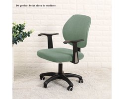 Ralfos Bureaustoelhoes Pastelgroen - bureaustoel hoes - Chair cover - lichtgroen - Hoes - Universeel - Voor rugleuning en zitting - Waterafstotende stoelhoes - Stretch - Kantoor en thuisgebruik - Wasmachine bestendig - cadeau tip