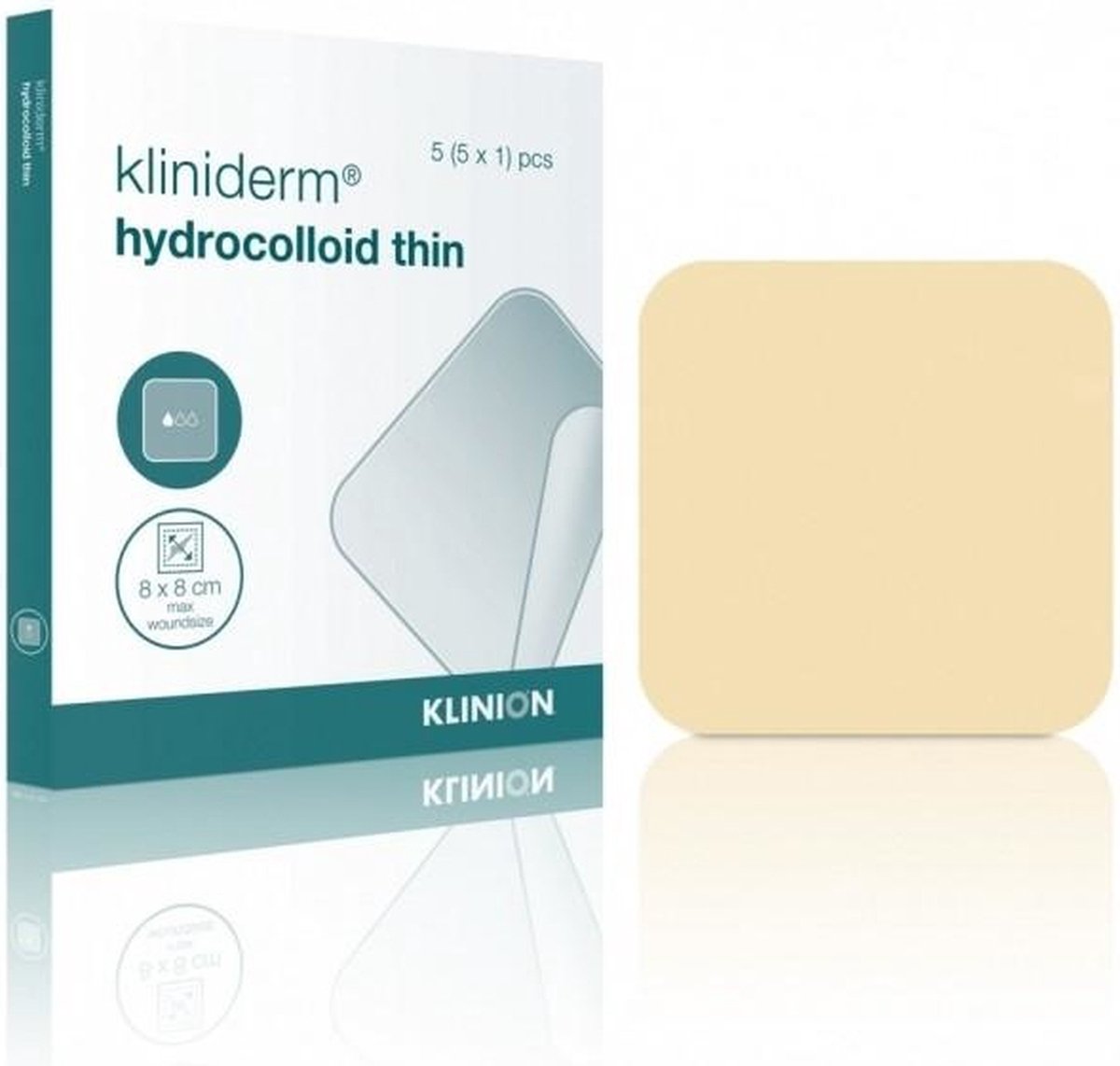 Goedkoopste Kliniderm Hydro Thin hydrocolloïd wondverband 7,5x7,5cm Klinion