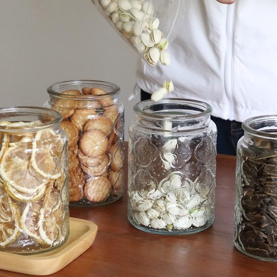 Bocal en Verre avec Couvercle - Boîte de Rangement avec Couvercle