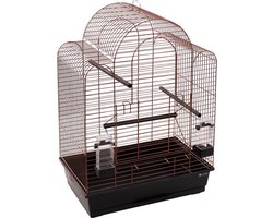 hokkenvoordeel - vogelkooi - parkietenkooi - Agaporniden - Koper Zwart 54X34X74,5CM