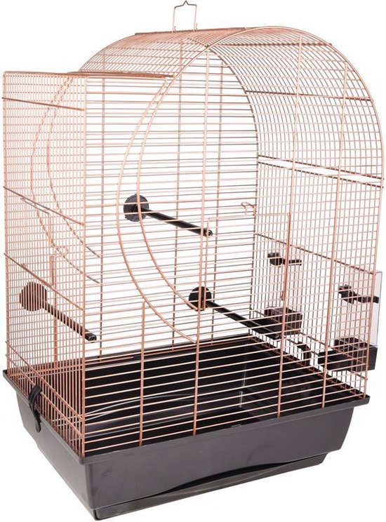 hokkenvoordeel - vogelkooi - parkietenkooi - Agaporniden - Koper Zwart 45x32x64cm