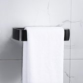Narimano®Toiletpapierhouder zonder boren, zelfklevende wc-rolhouder, wc-rolhouder, keukenrolhouder zonder boren, wc-papierhouder - zwart, wandmontage, keukenpapierhouder voor badkamer/keuken