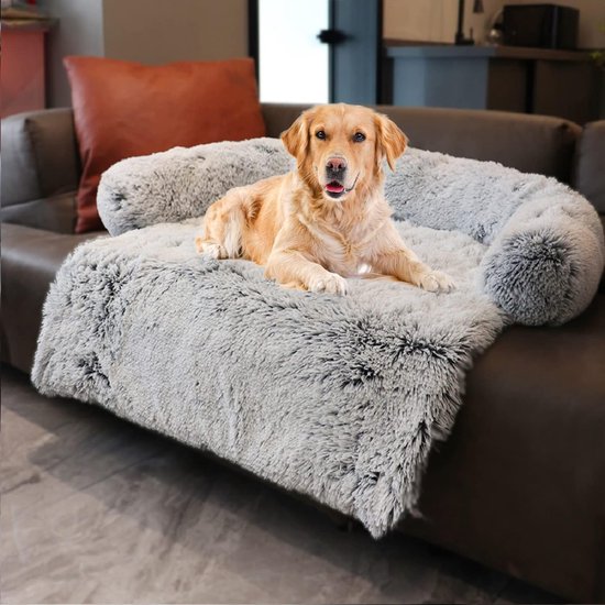 Coussin de lit pour chien en peluche doux antidérapant avec housse