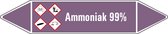 Ammoniak 99% leidingmarkering op vel - basen 252 x 52 mm - 3 per vel