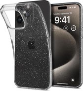 Spigen Geschikt voor Apple iPhone 15 Pro Max - Back Cover - Liquid Crystal Glitter hoesje - Crystal Quartz