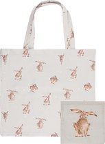 Wrendale Opvouwtas - 'Hare-Brained' Foldable Shopper Bag