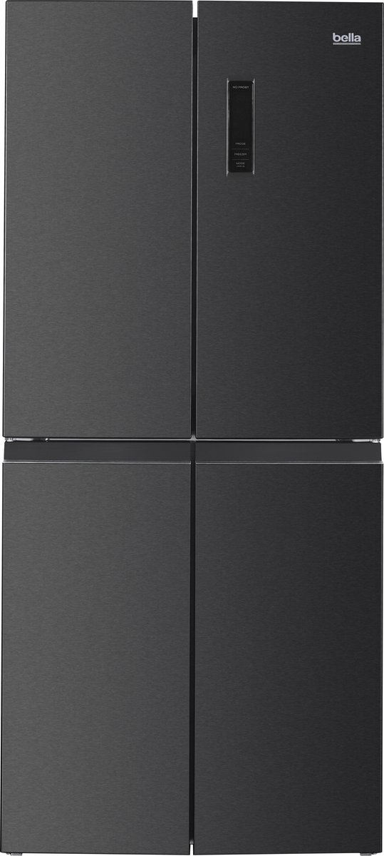 Bella BMD-448DDI - Amerikaanse Koelkast - 4 Deuren - No-Frost - Digitaal Display - 362 liter - Dark Inox