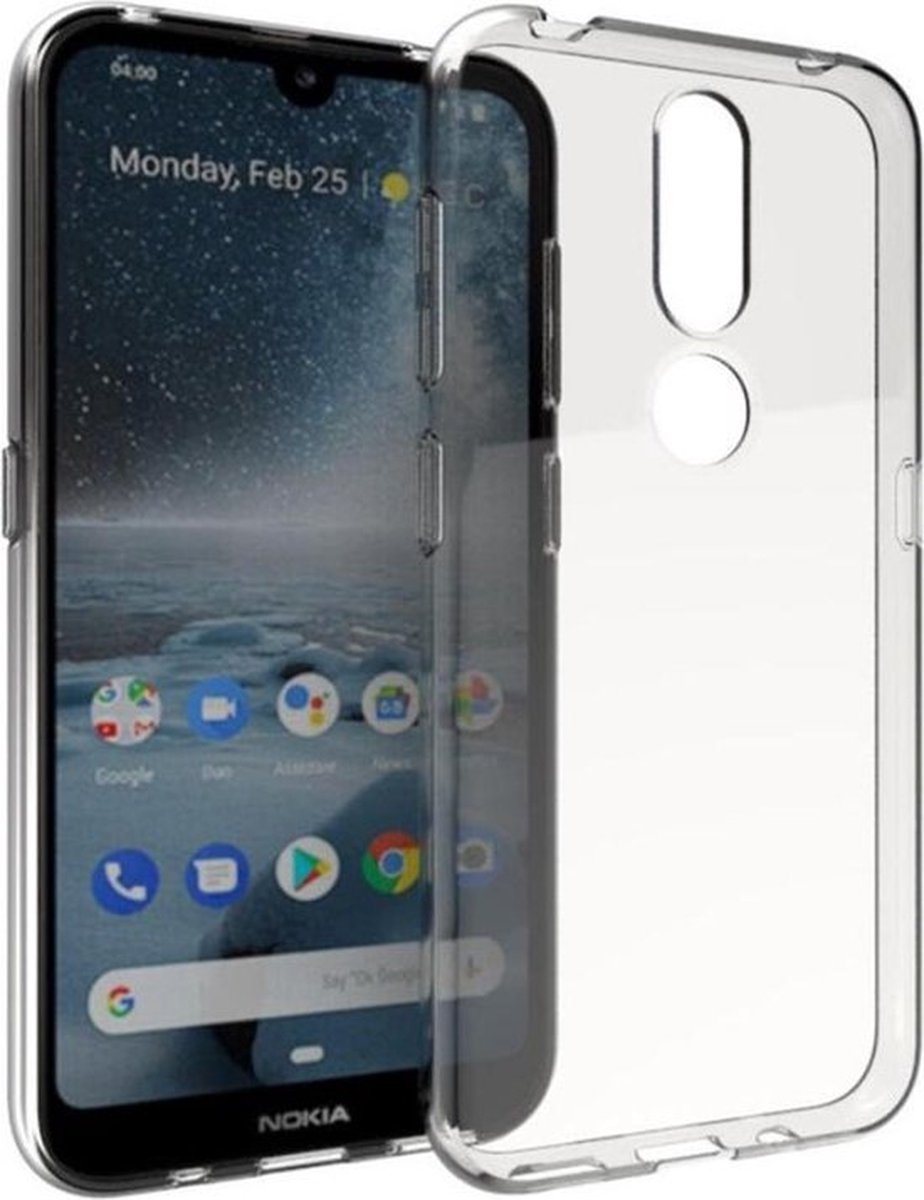 Shop4 - Geschikt voor Nokia 4.2 Hoesje - Zachte Back Case Transparant