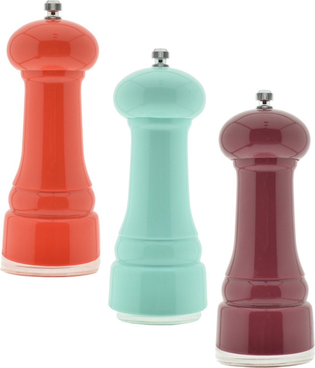 Assorti - Metaltex By Tomado Zout & Peper Universele Molen - Rood, Turquoise of Paars