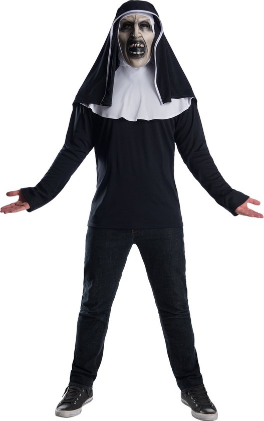 Rubies - Non Kostuum - Griezelige Non Marie Satana Kostuum - zwart - Halloween - Verkleedkleding
