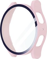 Coque de protection d'écran compatible avec Samsung Galaxy Watch 5 - Avec protection d'écran intégrée - PC rigide ultra fin - Coque de protection anti-rayures - 40 mm - Rose