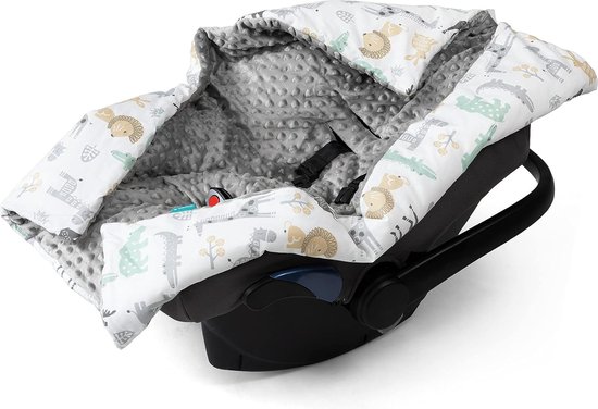 BAMBINIWELT Kopfpolster Kopfkissen für Babyschale kompatibel mit Maxi Cosi Modell Cabrio Fix und Citi, Gruppe 0, MINKY (Minky rosa