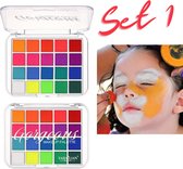 Schminkset #1 | 20 kleuren | Make up set - Oogschaduw - Halloween make up, Cosplay, Feestjes, Theater, Carnaval & Podium | Schminkset voor kinderen | Make u