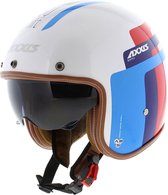 Casque jet Axxis Hornet SV Old Style bleu brillant XS - Casque moto / Casque scooter
