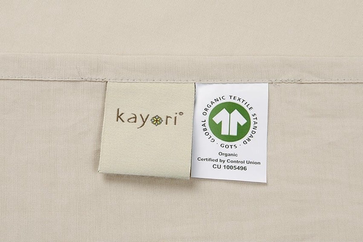Kayori Shizu - Kussensloop - 60x70-2 Stuks -Zand - Katoen-Perkal