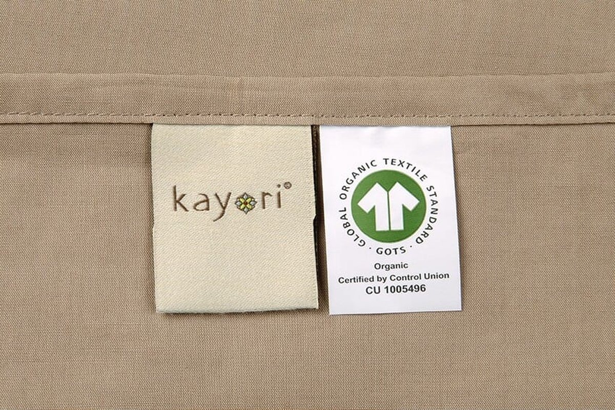 Kayori Shizu - Kussensloop -60x70-2 Stuks -Taupe - Katoen-Perkal