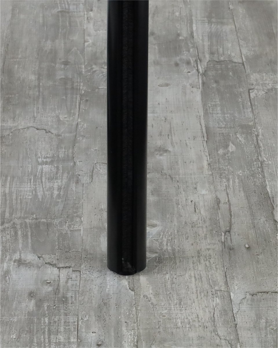 Qbryte Buiszuil V2 - 300 cm - zwart - aluminium kabelzuil - rond - geschikt voor VESA mount en contactdozen - incl voet en topsteun
