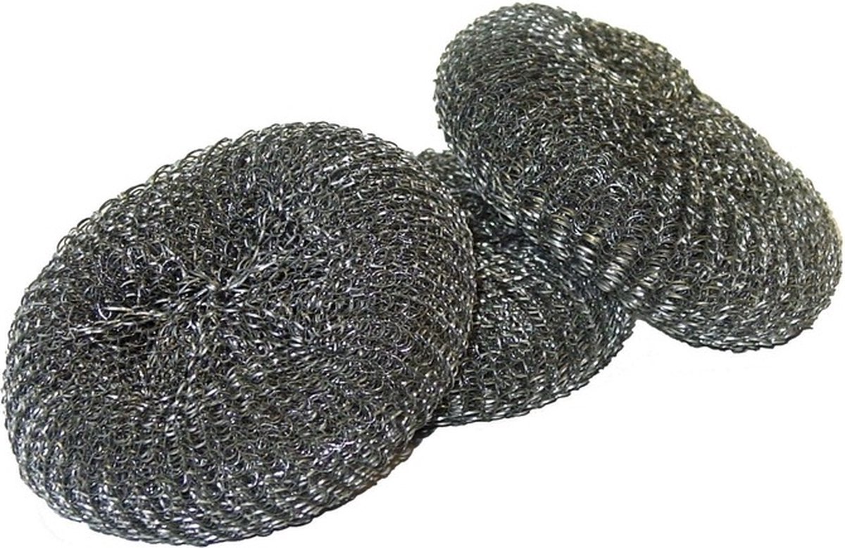 Goedkoopste 30x Pannenspons / reinigingsspons van metaaldraad - schoonmaaksponzen / keukenartikelen