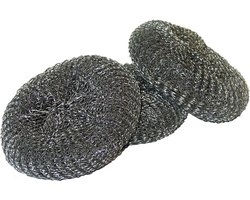 Metaalspons - 30x stuks - pannenspons van metaaldraad - schuurspons